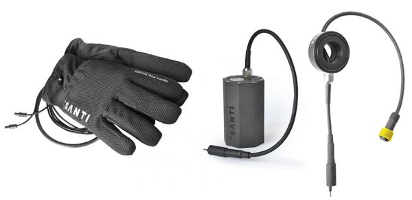 Santi Gloves Combo Set: Heizhandschuhe + Ventildurchführung + SANTI 6 Ah Akkutank
