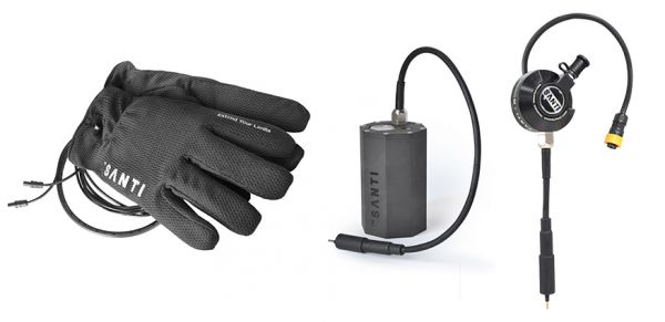 Santi Gloves Combo + Set: Heizhandschuhe + Thermoventil + SANTI 6 Ah Akkutank