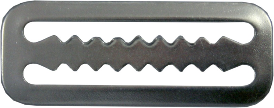 Stegschieber (Gurtstopper, Triglide) aus Edelstahl für 50mm Gurtband,  Gezahnt