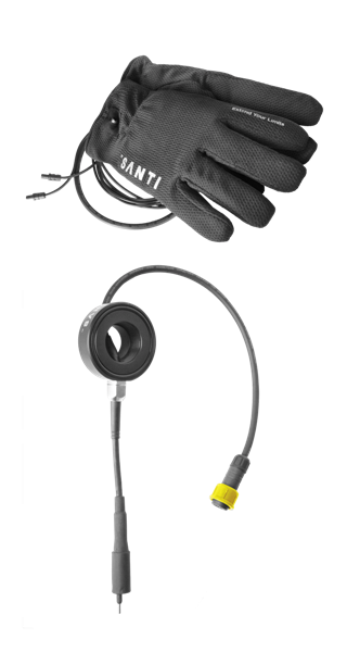 Santi Comfort Set: Heizhandschuhe + Ventildurchführung