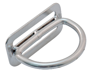 D- Ring 50 mm verschweisst auf Gurtstopper - Billy Ring