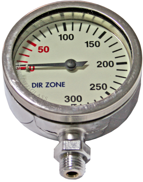 Dirzone Finimeter 52mm, 240bar, chrom, weißes Ziffernblatt